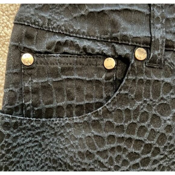Eric Women Black Textured Jeans Size 10 - Picture 6 of 10